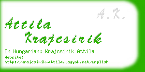 attila krajcsirik business card